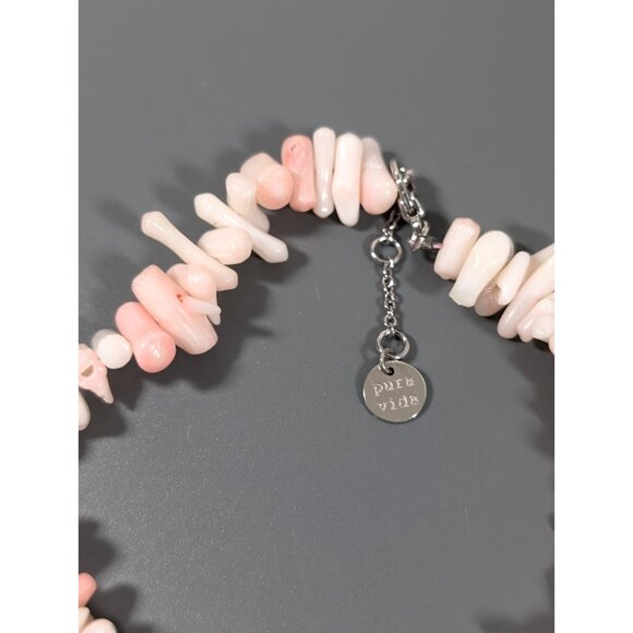 Pura Vida Pink Shell Faux Coral Beaded Ankle Bracelet Anklet 10 in - Picture 4 of 6